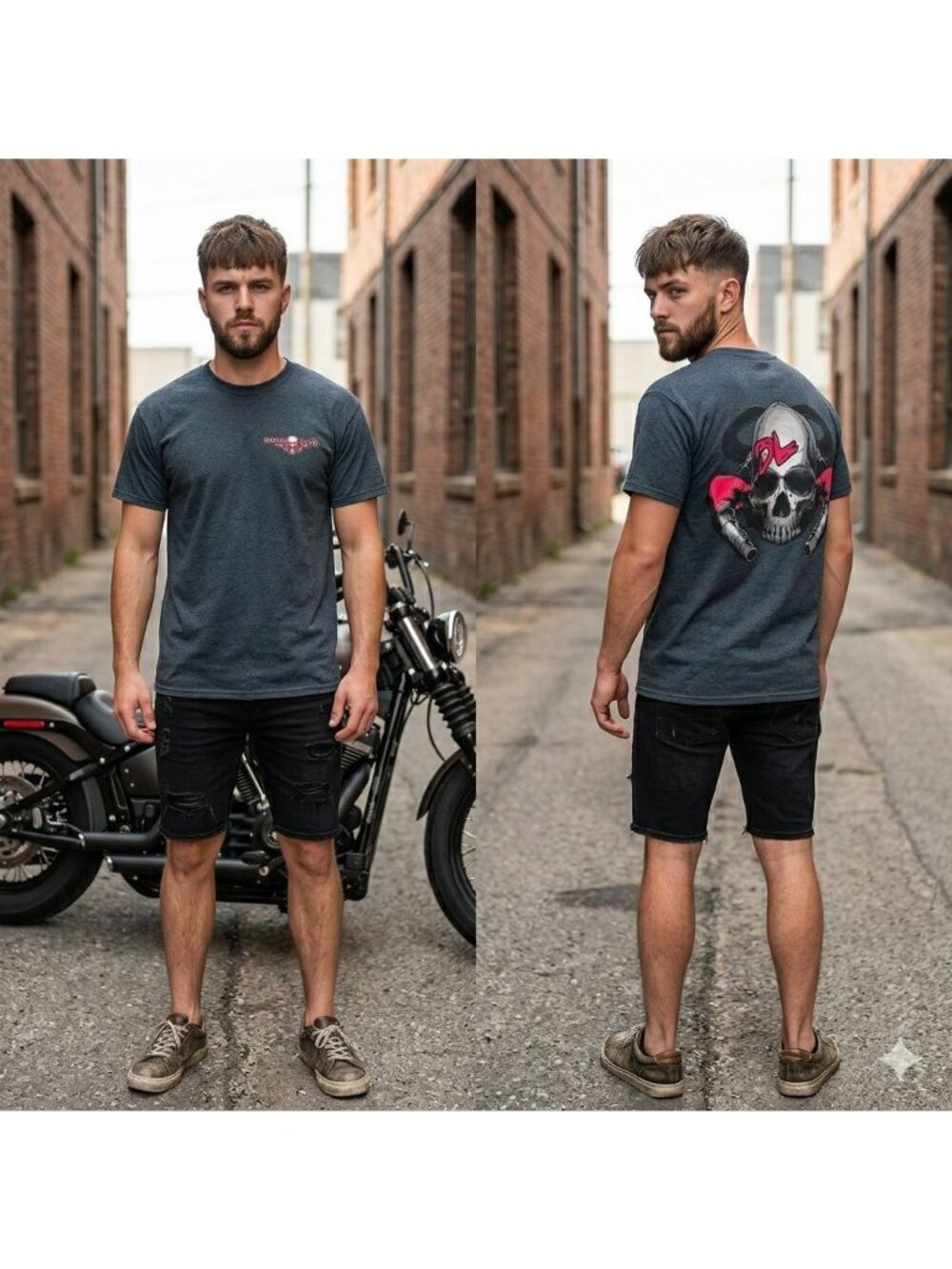 Gildan Mens Diesel Life T-Shirt Medium Gray Short Sleeve Crewneck Graphic Tee